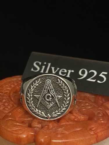 Silver masonic signet - signet, ring