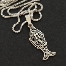 Sterling Silver Chai Fish