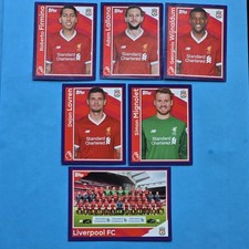 6 LIVERPOOL  Merlin 2018 Premier League Unpeeled Stickers Topps 