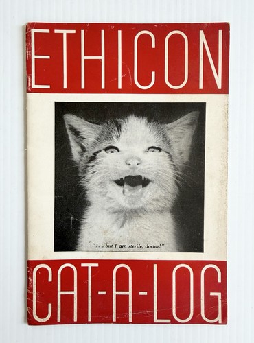 Ethicon cat log - cat, vintage