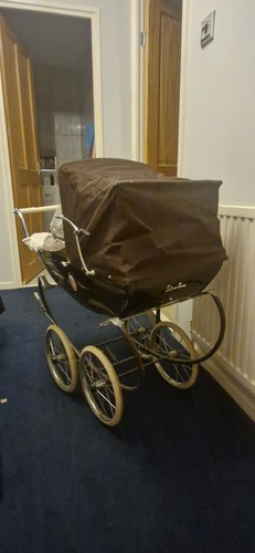 Vibtage silver cross pram - vibtage,