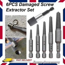 6pc/Set Damaged Broken Screw Extractor Drill Bit Bolt Stud Remover Easy Out Kit