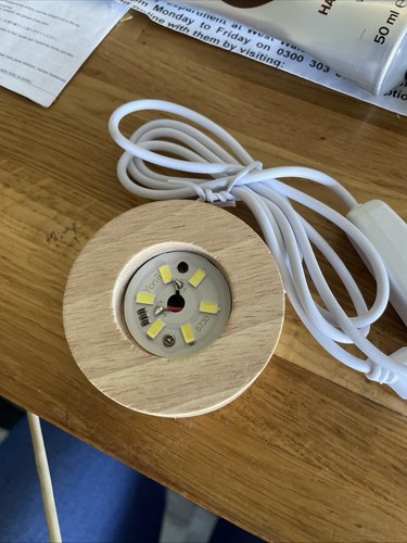 Wood light base rechargeable - wood,