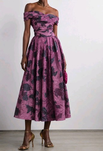 Erdem off the shoulder purple - erdem,
