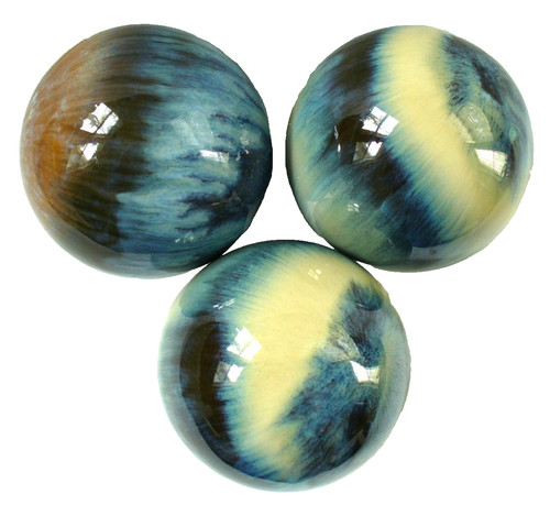 3~CERAMIC~4"~SPHERES~Decorativ