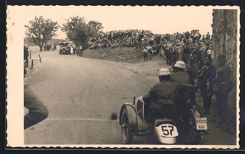 Photo postcard motorcycle with