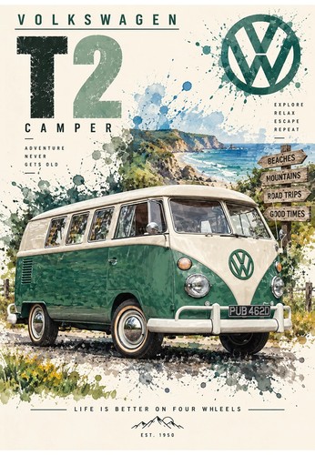 Camper van poster - camper,