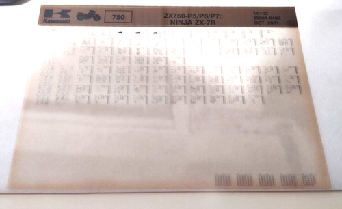 Kawasaki microfiche 99961 0490 - microfiche, 99961-0490