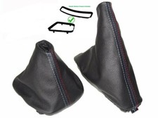 Gear Handbrake Gaiter with Inner Frames Attached For BMW E46 Leather TRI Stitch