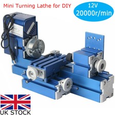 Mini Motorized Lathe Machine 24W Metal Woodworking Tool for Model DIY Making