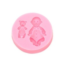 Silicone Mold /Shape/ 86x19 mm Baby And Bear (COLOUR LIGHT GREEN)