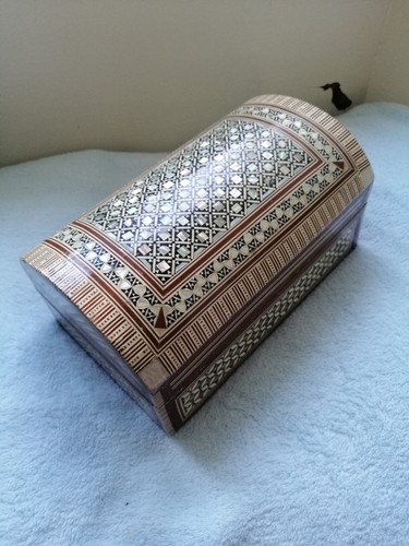 Wooden inlayed casket - wooden,