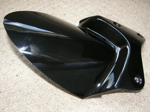 Gloss black rear hugger - black,