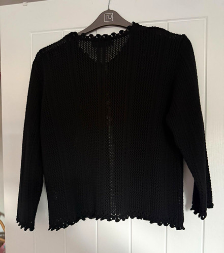 Zara black open knit - open-knit, crochet