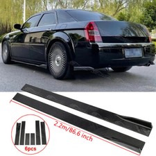 For Chrysler 300C 300M SRT8 86.6" Side Skirts Extension Rocker Panels Splitter
