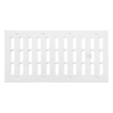 White Metal Air Vent Grille / 400mm x 200mm / with Adjustable Shutter/Modern