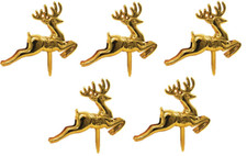 5 x mini GOLD  Reindeer