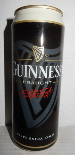 Guinness draught beer can - guinness,