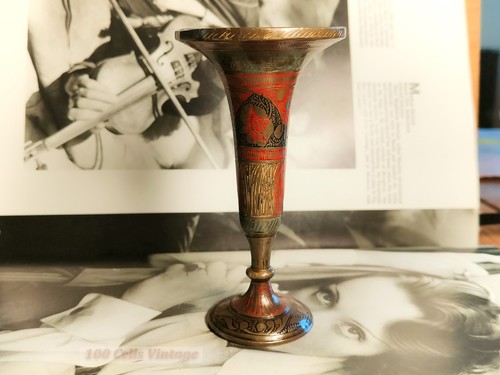 Brass candle holder vase - candle, holder/vase