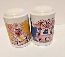 Piggin Pig Salt Pepper Pots Lunch Dinner Rare