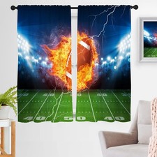 Football Window Curtain Boys