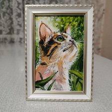 ORIGINAL Oil Painting Cat