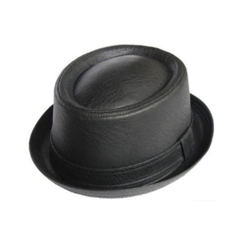 Leather look porkpie - pu,