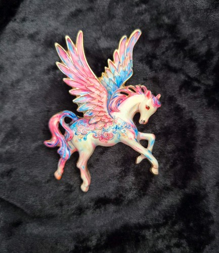Flying unicorn brooch - flying,