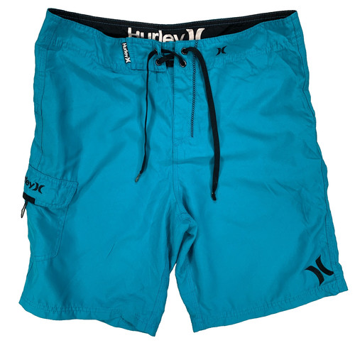 Hurley blue men solid print - hurley, men's