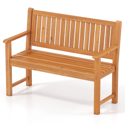 Seater outdoor wooden bench - wooden,