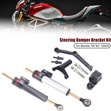 For Ducati Monster 1200 1200S 821 797 Steering Damper Bracket Kit Stabilizer
