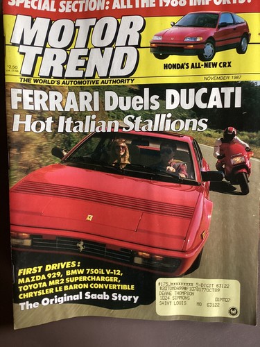 Motor trend nov 1987 - motor,