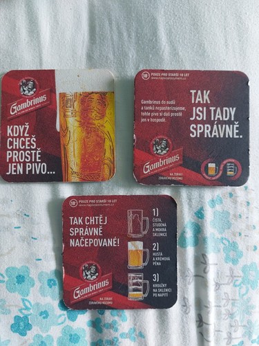 Gambrinus beer mats - , mats.