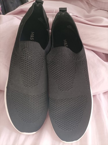Ladies flat black shoes - ladies,