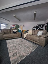 FAST DELIVERY ~ Denver Vegan Vintage Leather 3 + 2 Seater Sofa Set BRAND NEW