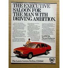 LANCIA GAMMA BERLINA MEMORABILIA Original motoring press advert from 1979 - thes