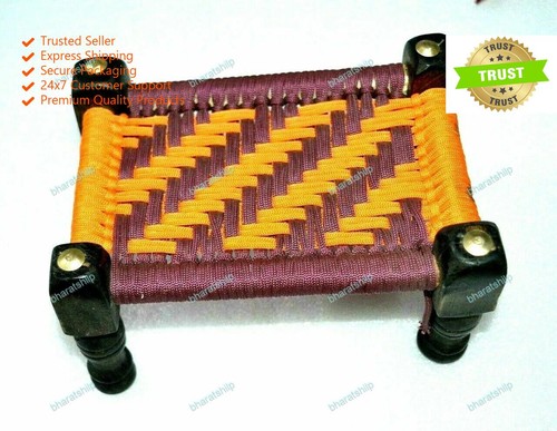 Decorative wooden charpai jute - decorative,