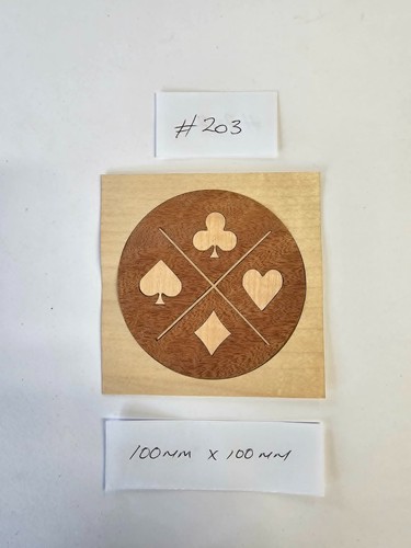 Marquetry veneer inlay card - inlay,