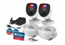 Swann Enforcer PRO-4KRL Twin-Pack 4K UHD CCTV Camera Police Style Lights & Siren