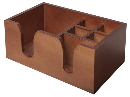 Solid wood bar caddy - wood,