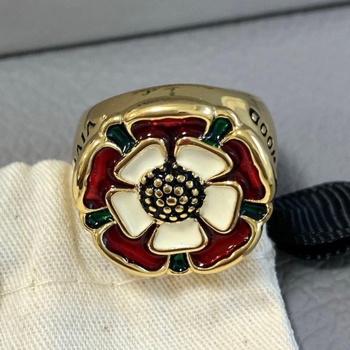 Ring tudor rose size - ring, gold