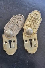 Antique John Tann Safe Escutcheons Marked 1 & 2