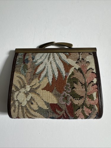 Vintage floral tapestry clutch - floral,