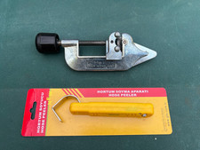 Pipe cutter for Stainless steel pipework + stainless gas pipe sleeve peeler