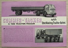 COMMER-TASKER 12 TON TRACTOR-TRAILER Sales Specification Leaflet 1958-59 #733