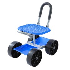 EX RETURN LINZI Garden Cart Rolling  Wheels, Workshop Garage Stool