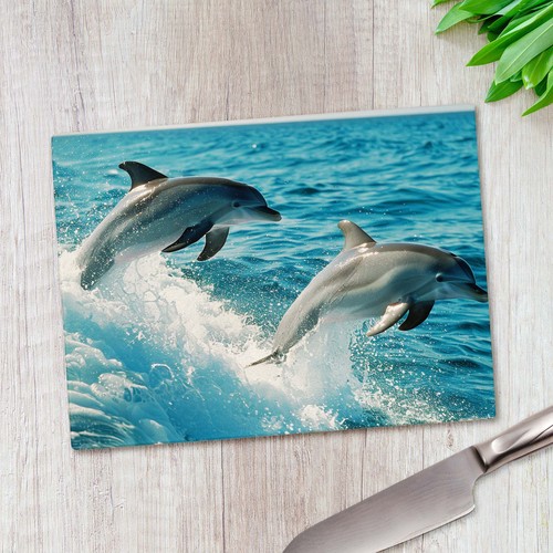Duo diving dolphins glass - duo,