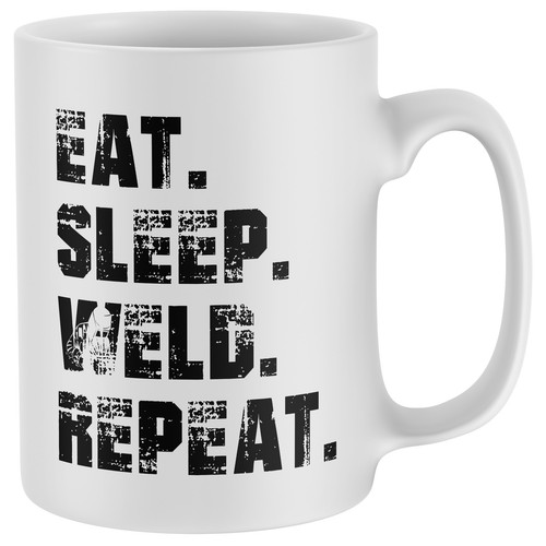 Eat sleep weld repeat mug - eat,