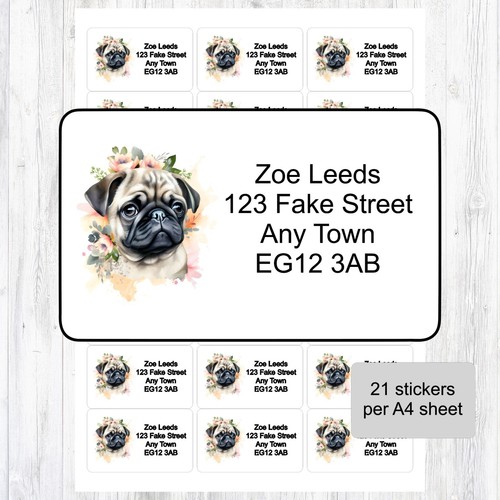 Pug dog puppy personalised - dog/puppy,