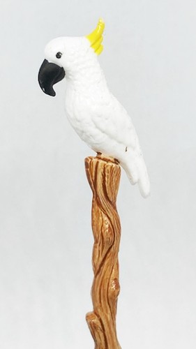 Dolls house plastic cockatoo - dolls,